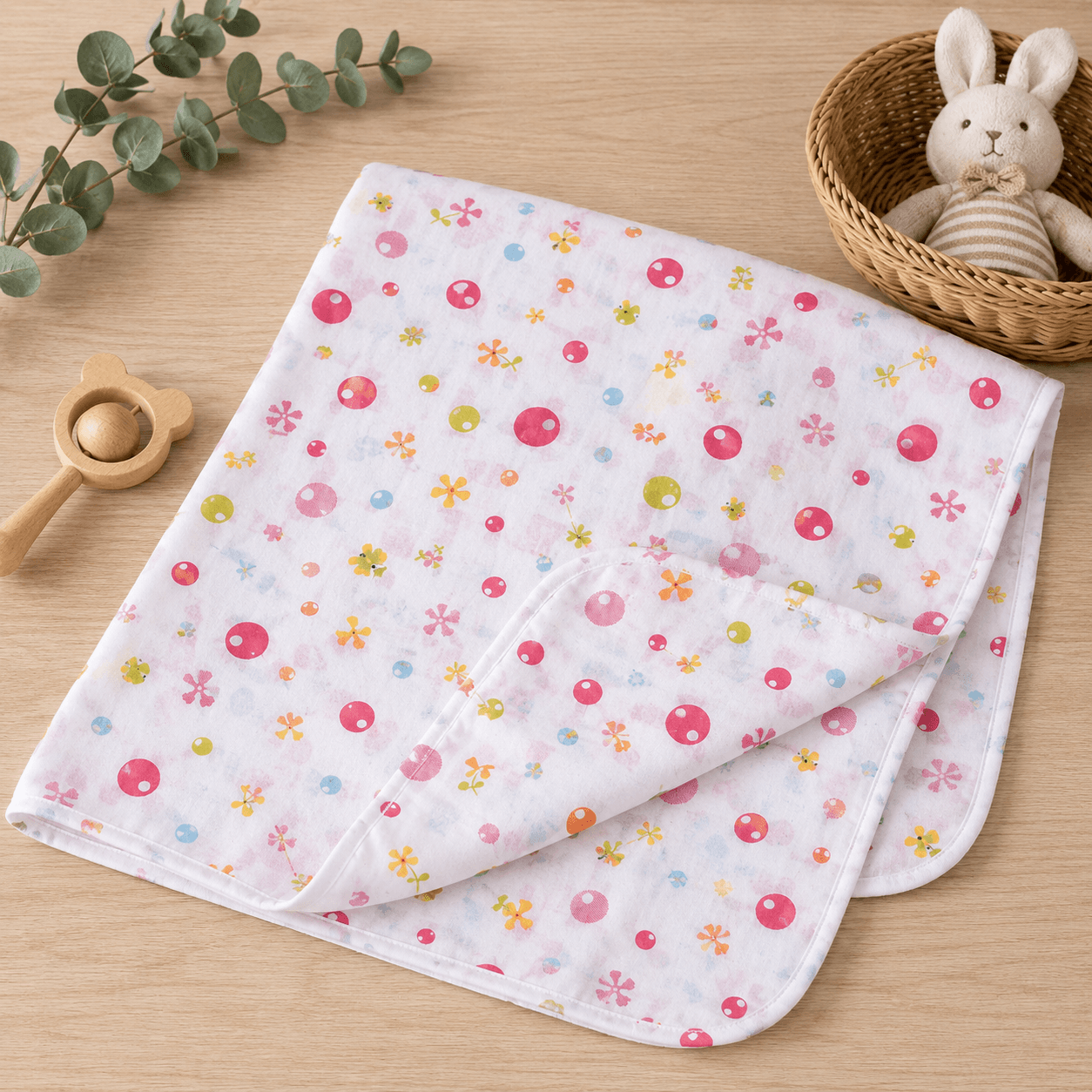 Kidzyarn Ball Print Muslin Swaddle Blanket for Newborn Baby | Premium Soft Cotton Muslin | Lightweight & Breathable - Image 19
