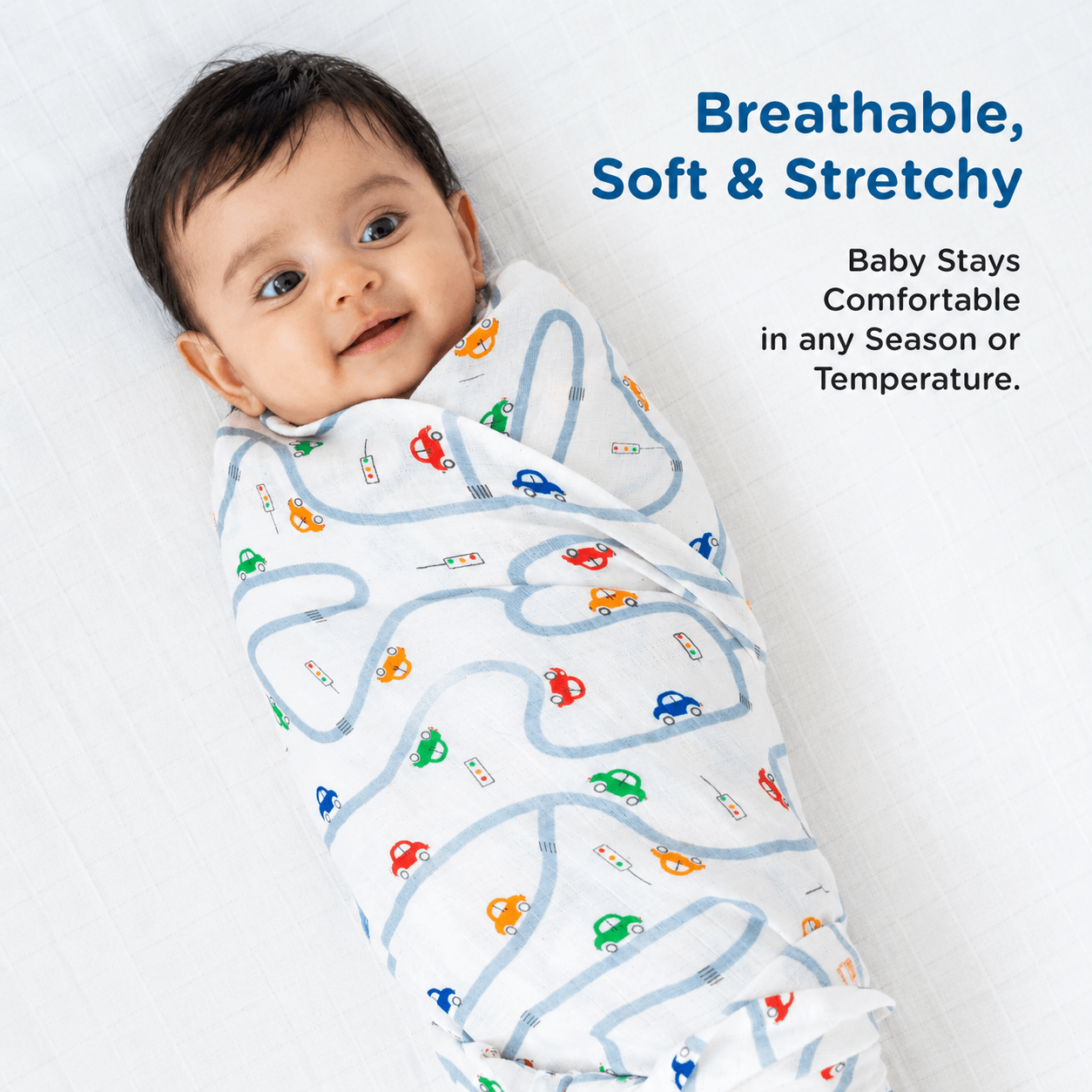 Kidzyarn Ball Print Muslin Swaddle Blanket for Newborn Baby | Premium Soft Cotton Muslin | Lightweight & Breathable - Image 4