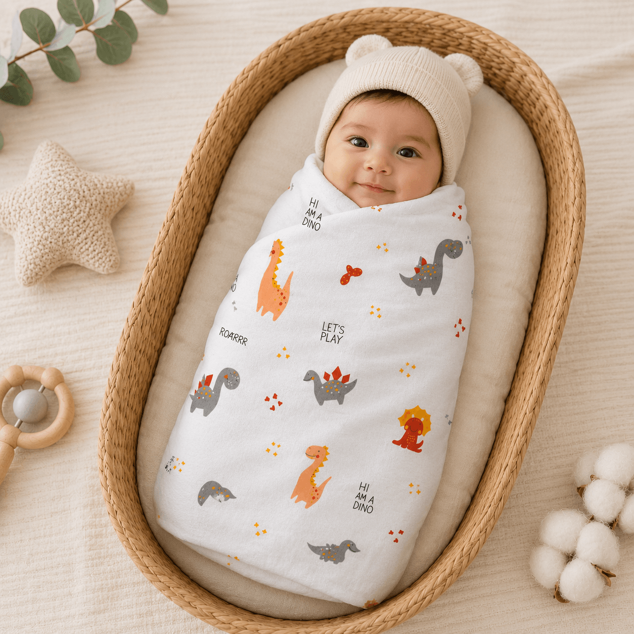 Kidzyarn Ball Print Muslin Swaddle Blanket for Newborn Baby | Premium Soft Cotton Muslin | Lightweight & Breathable - Image 7