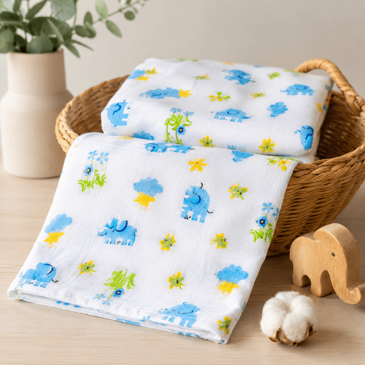 Kidzyarn Ball Print Muslin Swaddle Blanket for Newborn Baby | Premium Soft Cotton Muslin | Lightweight & Breathable - Image 9