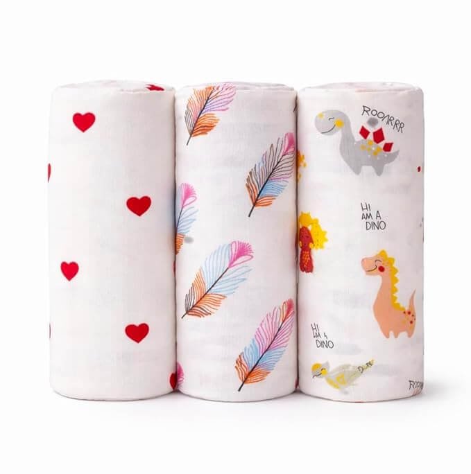 Kidzyarn Ball Print Muslin Swaddle Blanket for Newborn Baby | Premium Soft Cotton Muslin | Lightweight & Breathable
