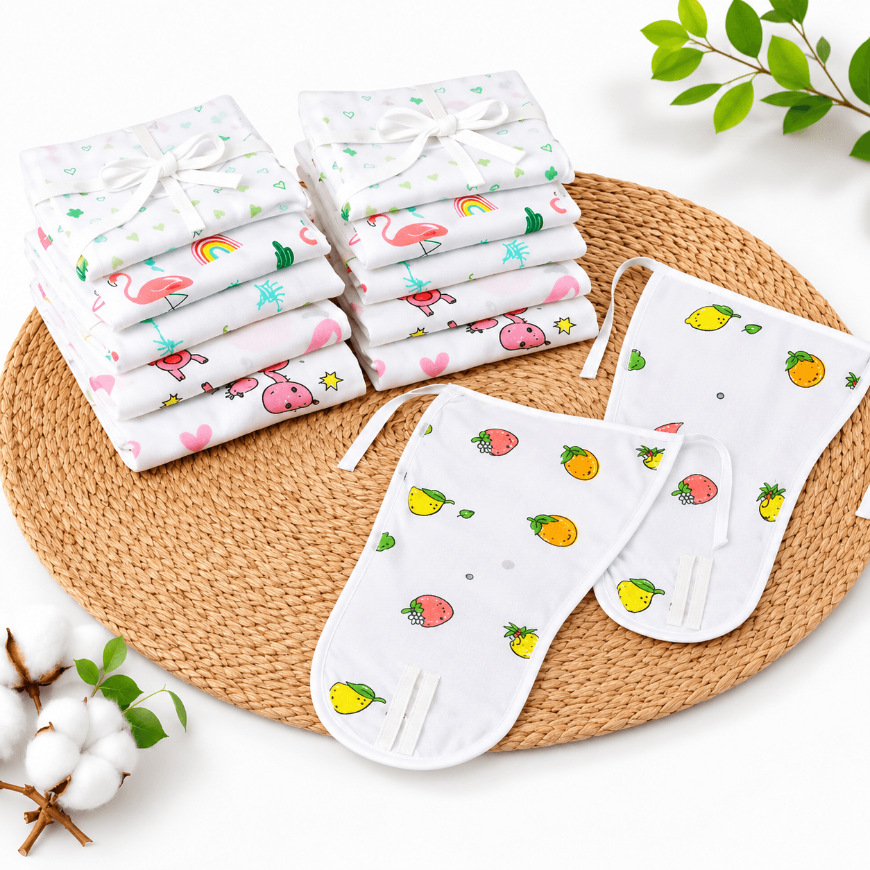Kidzyarn Newborn Baby Muslin Nappy | Ultra Soft Reusable Cotton Cloth Diaper | Gentle on Baby Skin - Image 9