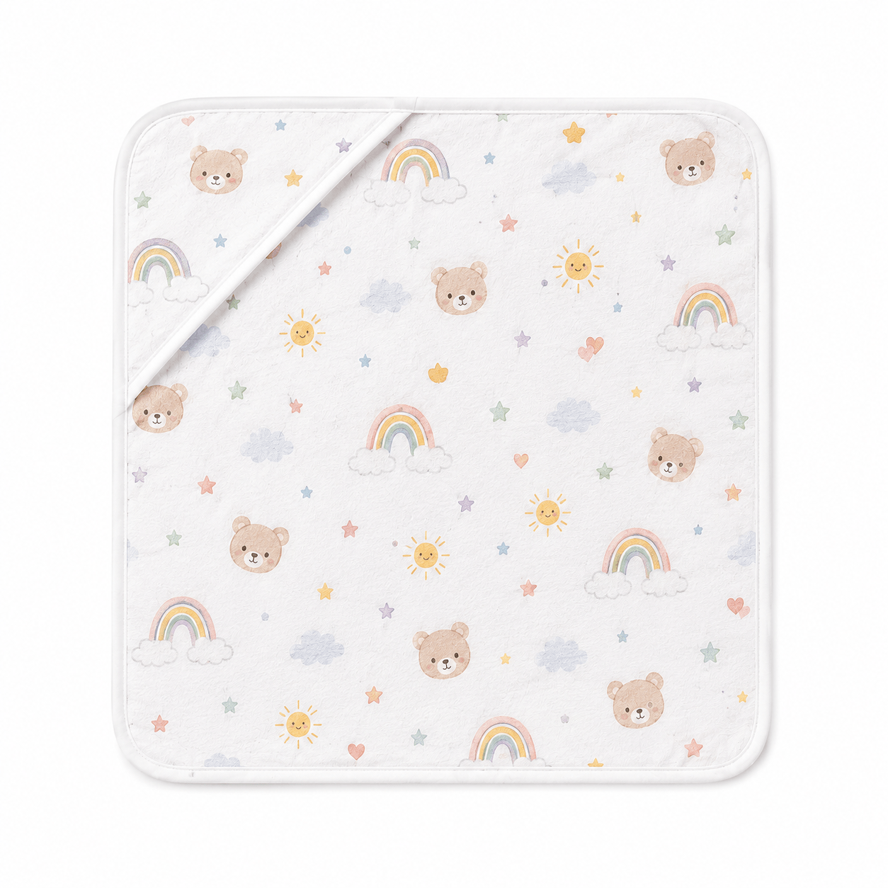 Kidzyarn Newborn Baby Hooded Towel | Ultra Soft & Absorbent Cotton Baby Bath Towel - Image 7