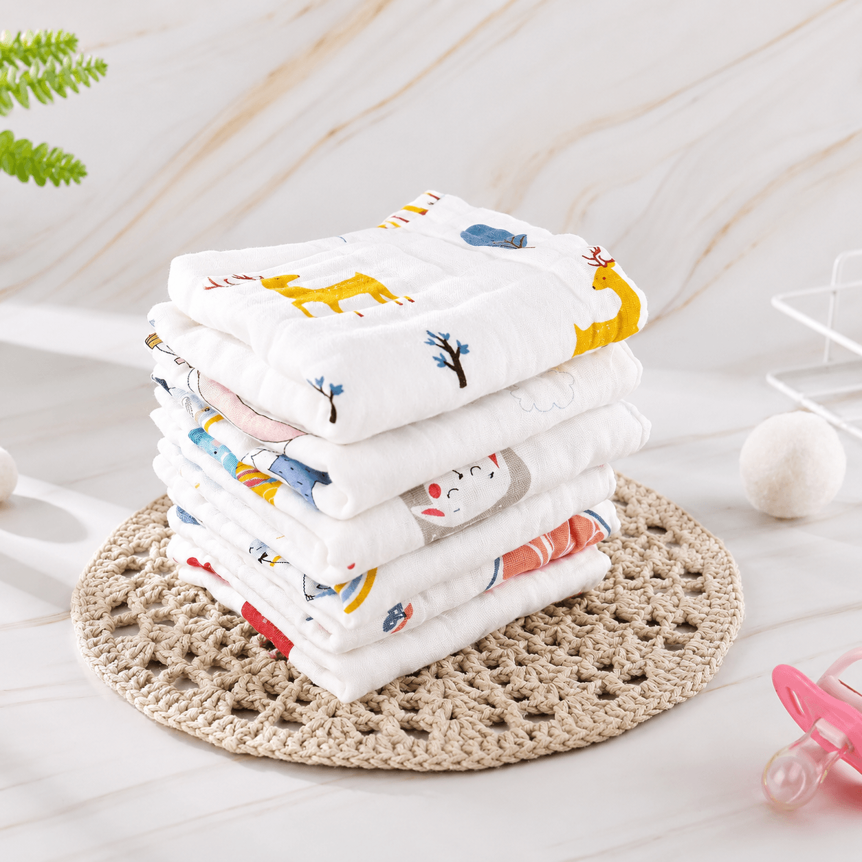 Kidzyarn Newborn Baby Hooded Towel | Ultra Soft & Absorbent Cotton Baby Bath Towel
