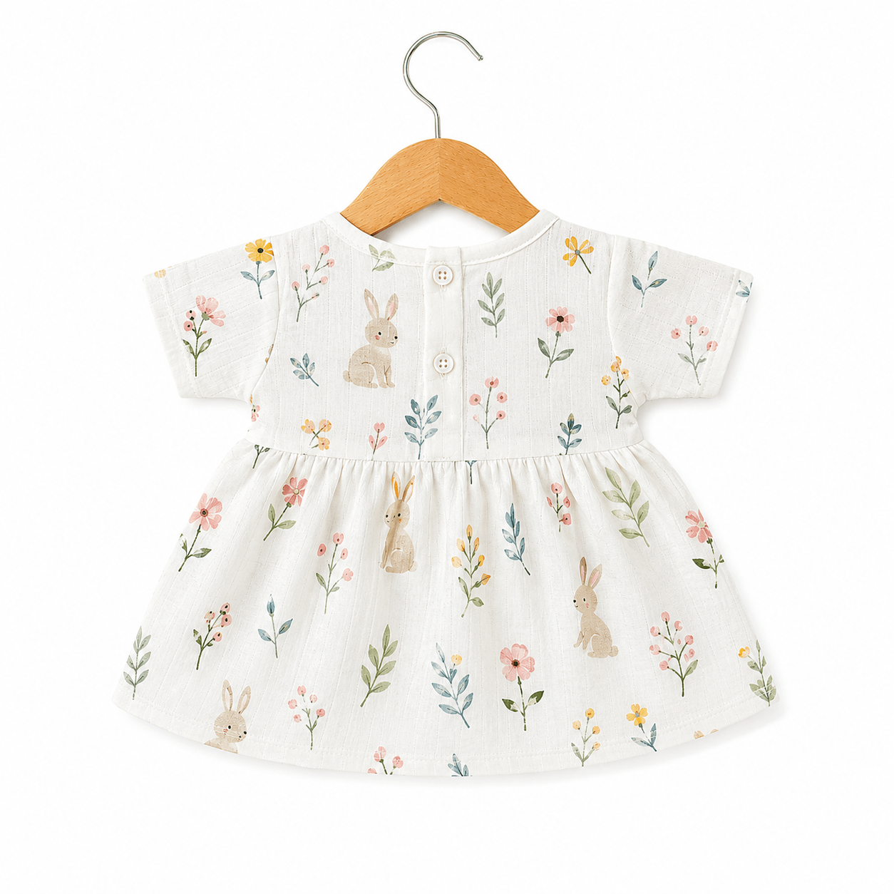 Kidzyarn Newborn Baby Frock | Premium Soft Cotton Baby Girl Dress | Comfortable Daily Wear - Image 3