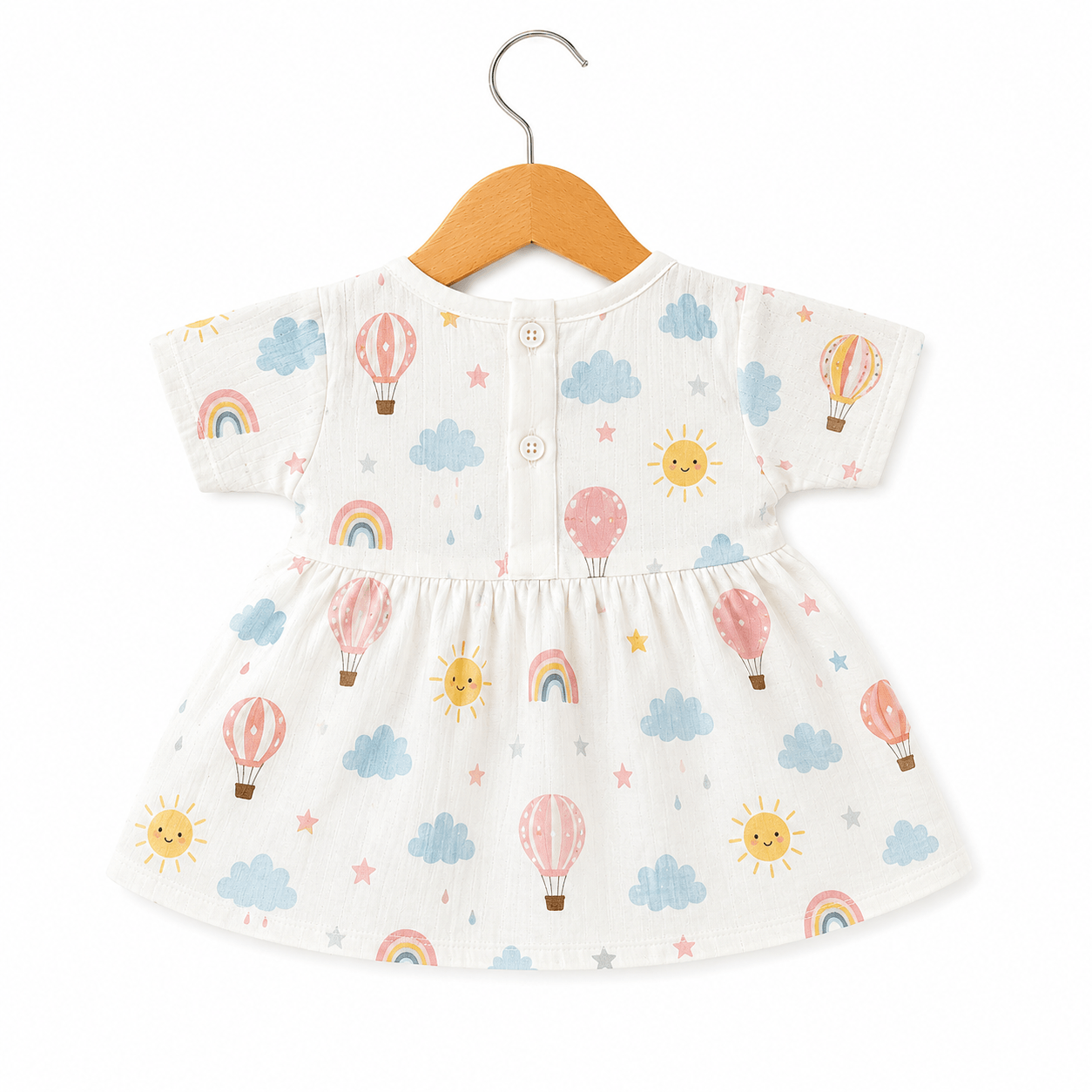 Kidzyarn Newborn Baby Frock | Premium Soft Cotton Baby Girl Dress | Comfortable Daily Wear - Image 4