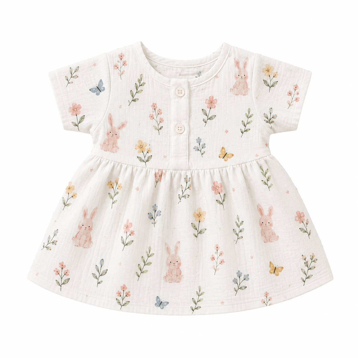 Kidzyarn Newborn Baby Frock | Premium Soft Cotton Baby Girl Dress | Comfortable Daily Wear - Image 8